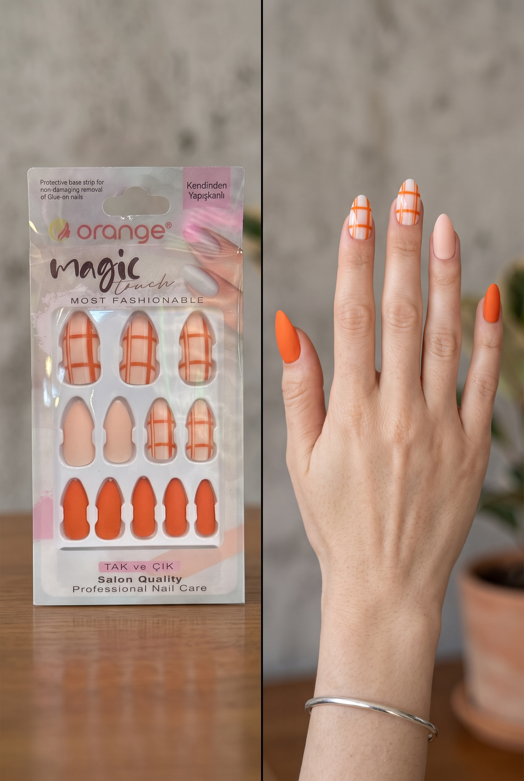 Orange Magic Takma Tırnak 12’li (Turuncu - Pembe)