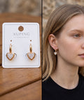 XUPING Romantik Kalp Detaylı Taşlı Kadın Küpe