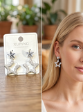 XUPING Parıltılı Yıldız Figürlü Sallantılı Küpe