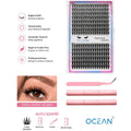 Ocean Takma Kirpik Seti, 370 Adet Kirpik, Kirpik Cımbızı, Eyeliner Yapıştırıcı, Kirpik Fırçası